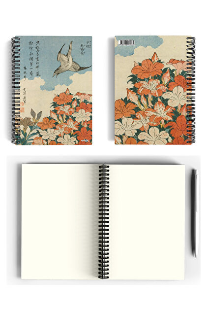 miosho Katsushika Hokusai / Cuckoo and Azaleas,1834 | Spiral