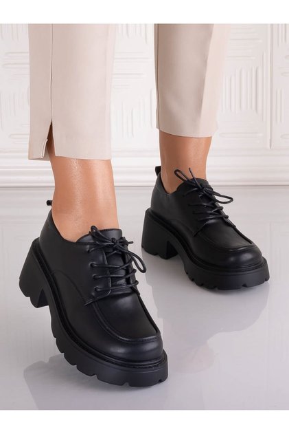 Pantofi sport damă Misayna negri, din piele sintetică, mărimea 37
