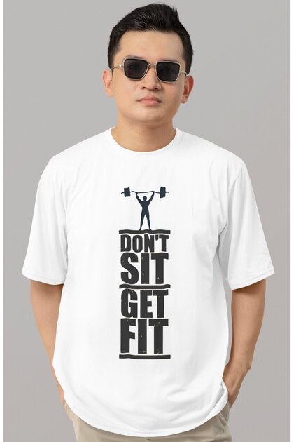 Design Fitness Bodybuilding Sportsman Gym Printed Unisex Oversized T-Shirt