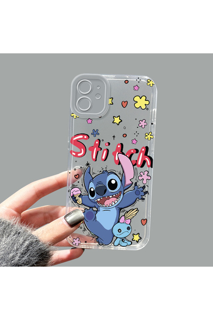 iPhone 11 Compatible Camera Protected Anti-Shock Aesthetic Print Patterned Transparent Silicone Case