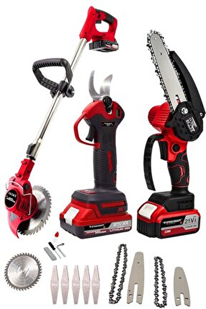STAHLKRAFT STH 9981 3'lü Set Akülü Budama + Akülü Makas + Akülü