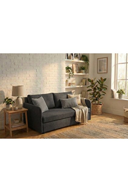 Vivense DORMA İKİLİ YATAKLI KANEPE, ANTRASİT - Fiyatı, Yorumları