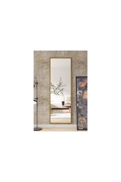 MARSAH HOME METAL ÇERÇEVELİ DİKTÖRTGEN AYNA, GOLD, 60x180
