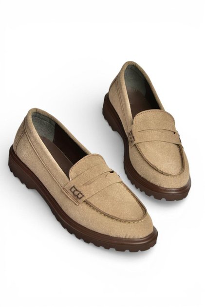 Y996051002 Mink Suede Low-Sole Women's Loafers