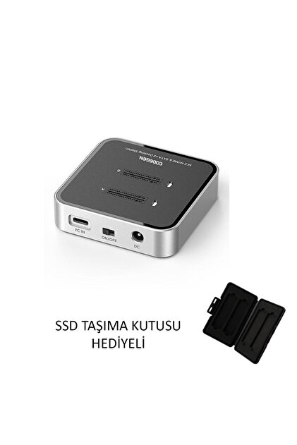 CODEGEN Çift M.2 NVME SSD Disk Yuvalı USB 3.1 Type-C Dock