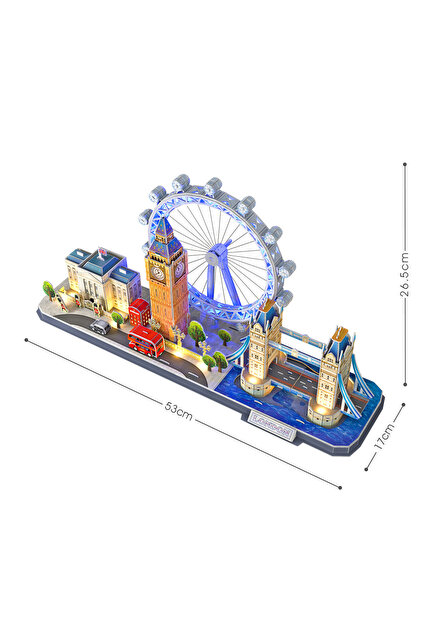 Cubic Fun London City Line 3D Puzzle (LED Işıklı) L532h - Fiyatı