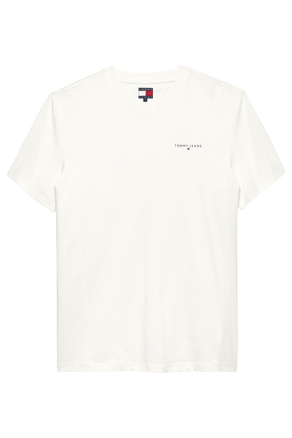 Tommy Jeans % 100 Pamuk Slim Fit Bisiklet Yaka Logolu T Shirt