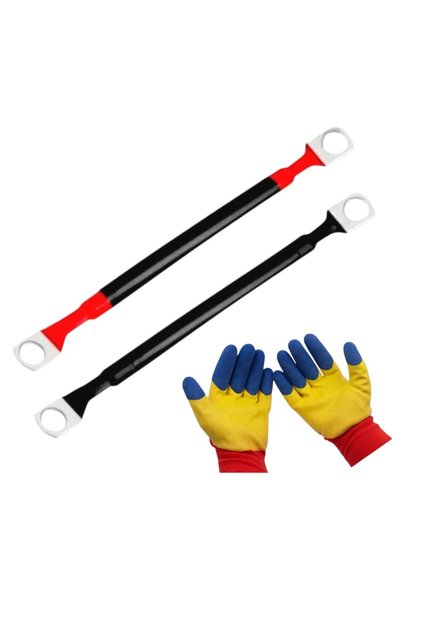 Set cablu pornire baterie/transfer curent,sectiune 16 mmp,2x50 cm, cu 4 papuci M8 cu Set manusi prot