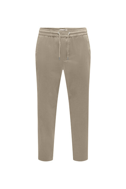 Only & Sons Bej Erkek Dar Chino Pantolon 22036886 ONSCAM LINUS