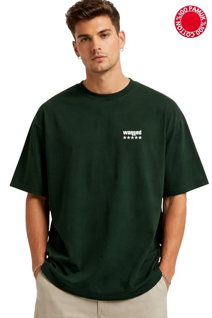 Wanted Printed Nefti Oversized T-Shirt - 100% Cotton
