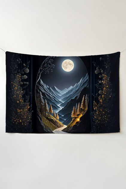 Valley of Peace Gamer Room Wall Covering – Anime & Fantasy Design, Setup Decor, Large Size