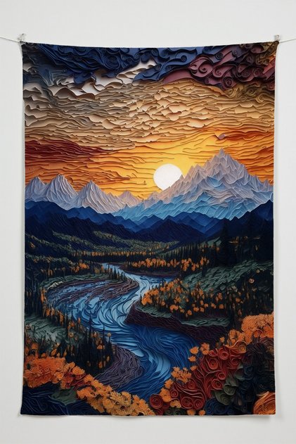 Valley of Peace Gamer Room Wall Covering β Anime & Fantasy Design, Setup Decor, Large Size