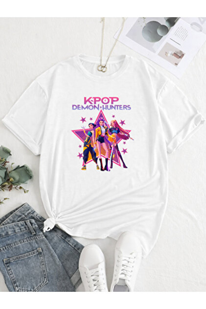 Demon Hunters Printed T-Shirt, Premium Quality Unisex Kids / Adults (with Surprise Gift)
