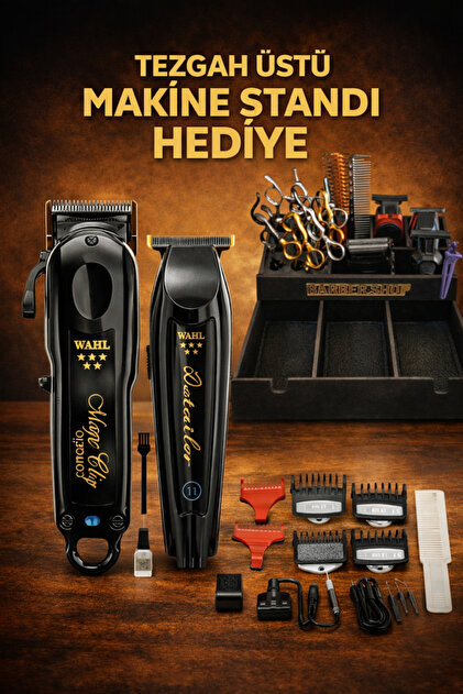 Wahl Magic Clip Cordless Black Combo Set Saç Sakal Traş Makinesi
