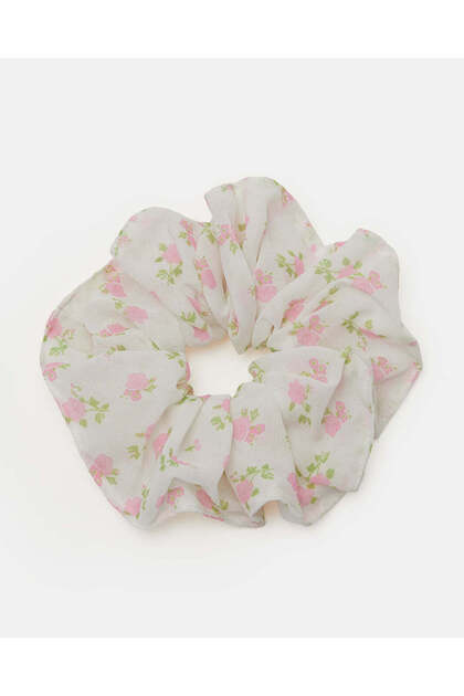 Girls White Embellished Hair Elastic