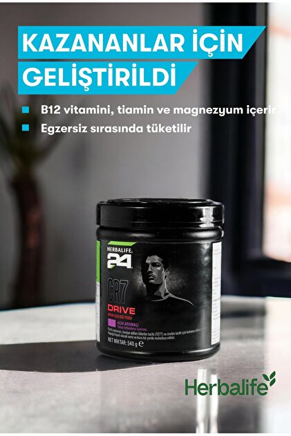 Herbalife CR7 Drive Spor İçeceği Tozu – Açai Aromalı, B1 & B12