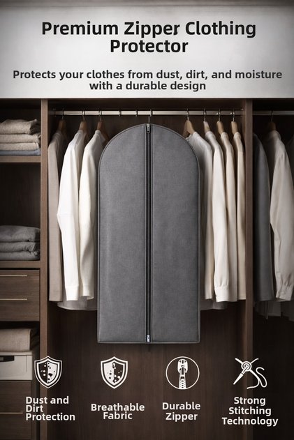 Gray Color Gamboç Dress Cover 60X160 cm Waterproof Fabric 1 Piece
