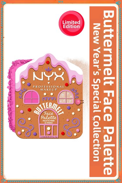 Holiday Special Collection Buttermelt Blush Face Palette – Light Medium