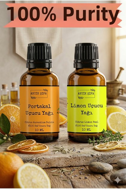 Orange Oil and Lemon Oil - 10 ml 10 ml (100% Undesilted, Natural)