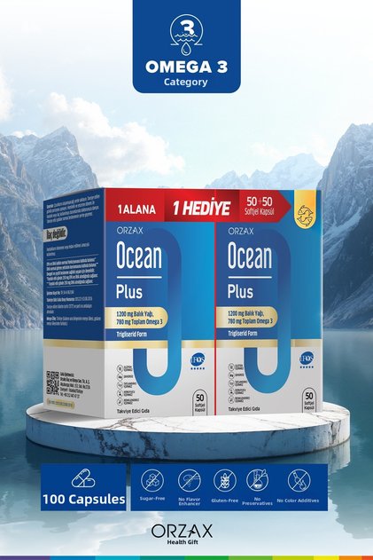 Ocean Plus 1200 Mg 50+50 Softgel Capsules - Buy 1 Get 1 Gift