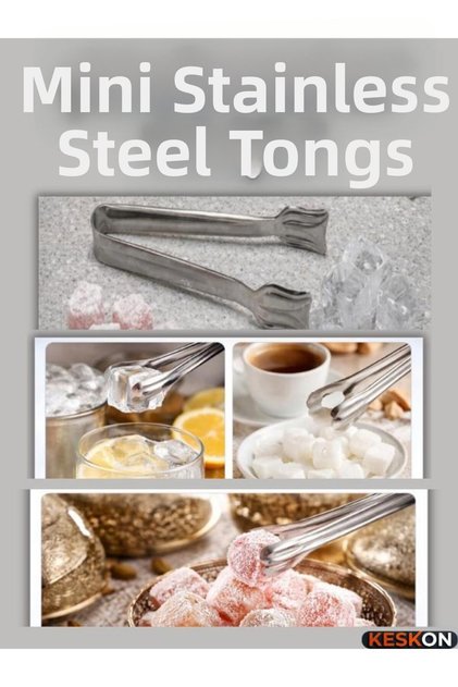 Stainless Steel Sugar Tongs | Cubed Sugar, Turkish Delight, and Ice Service