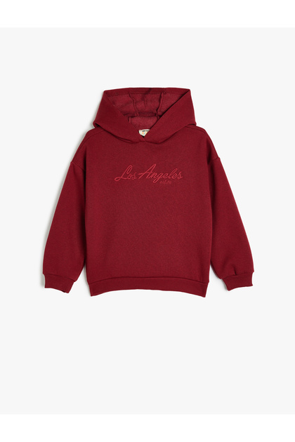 Hooded Sweatshirt Printed Long Sleeve Three Yarns