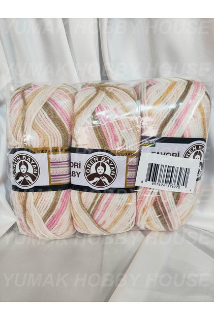 Favori̇ Baby Ebruli Hand Knitting Yarn (3 Pieces) - Color: 659