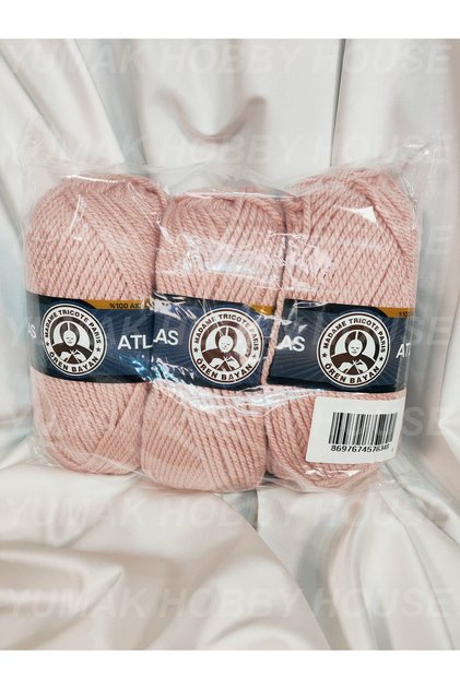 Star Powder Pink Hand Knitting Yarn (3 Pieces) - Color: 001