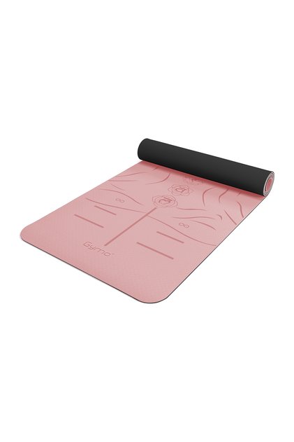 Symbol Aligned 6mm Tpe Yoga Mat Pilates Mat Scarlet