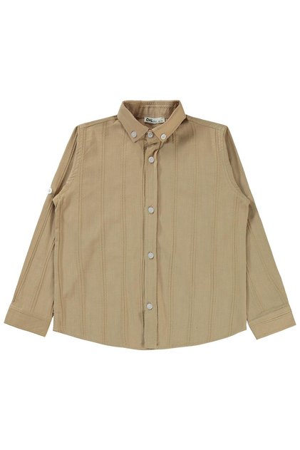 Striped Shirt for Ages 10-13 - Brown
