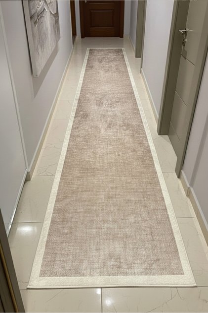 Vizon Halı Yolluk Makinede Yıkanabilir Halı Kaymaz Taban Halı