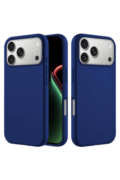 Apple iPhone 18 Pro Max Compatible Case with Velvet Interior and Erasable Launch Case, Navy Blue