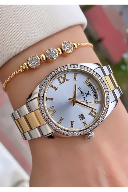 Brand Yellow Silver Color Women's Wristwatch - Bracelet Gift