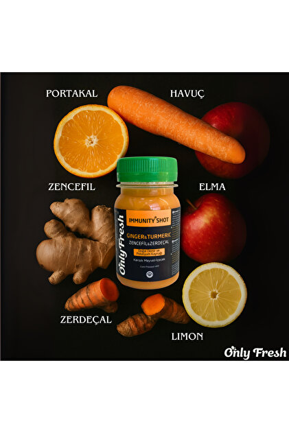 ONLY FRESH 100% Cold-Pressed Zencefil & Zerdeçal Shot 6'lı Paket
