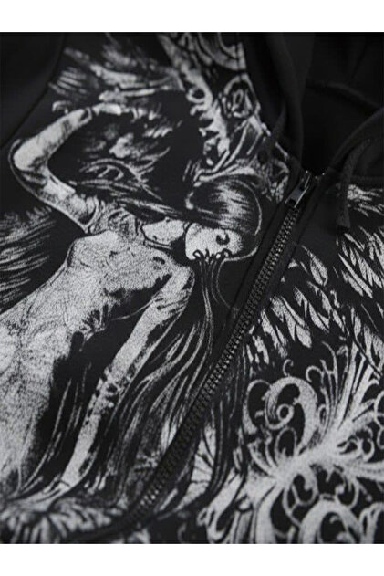 LAND MODA Siyah Vintage Angel Affliction Cyber Grunge Y2K
