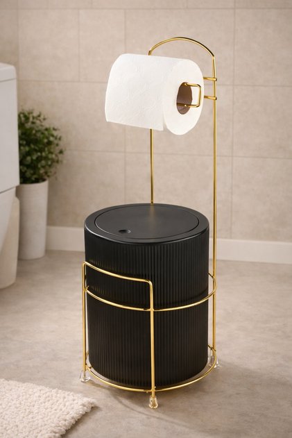 Gold Toilet Paper Holder Set