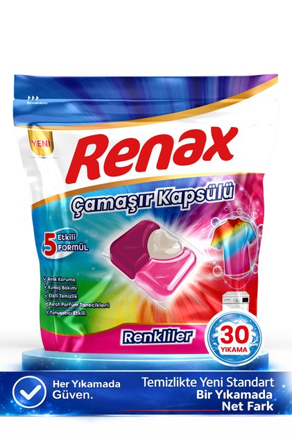 Çamaşır Kapsül Deterjanı Renkliler 30 Yıkama