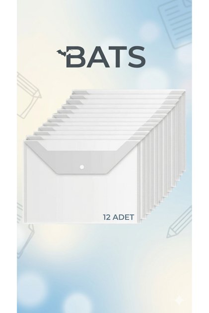 A4 Clip File Envelope Transparent 12 Pieces