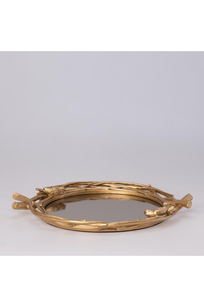 Mavera Mirrored Tray Gold