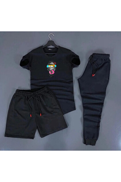 3-Piece Summer Set (Shorts-T-Shirt-Sweatpants)
