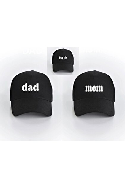 venüsdijital DAD MOM BİG BRO (2-4 YAŞ) KOMBİN ŞAPKA - Fiyatı