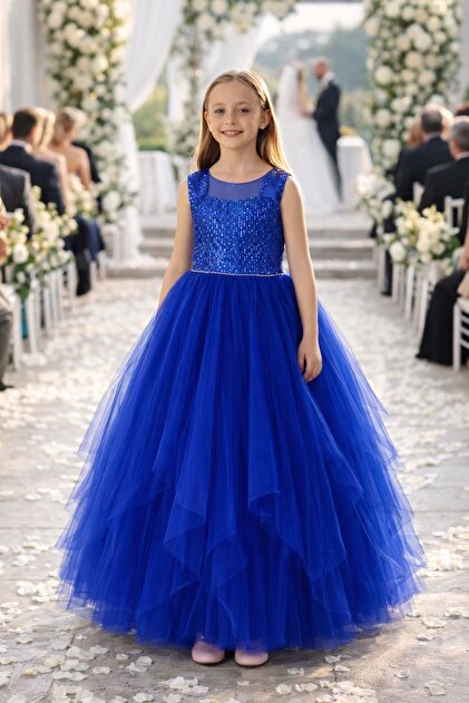 Lindissima Sequined Girls' Evening Dress 10-14 Years Old, Fluffy, Princess Model, Graduation, Wedding- Trendyol Lindissima Sequined Girls' Evening Dress 10-14 Years Old, Fluffy, Princess Model, Graduation, Wedding- Trendyol