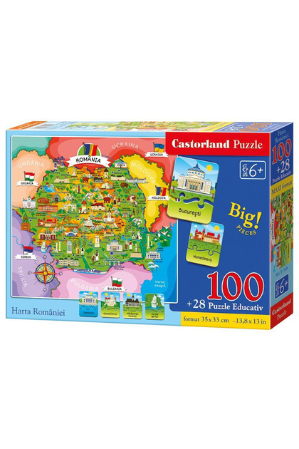 Puzzle educativ Harta Romaniei E166