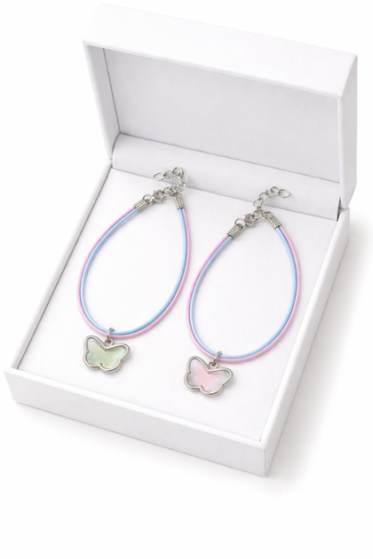 Crescent Clover Butterfly Charm Drawstring Bracelet – Adjustable Chain Bracelet for Girls & Teenagers