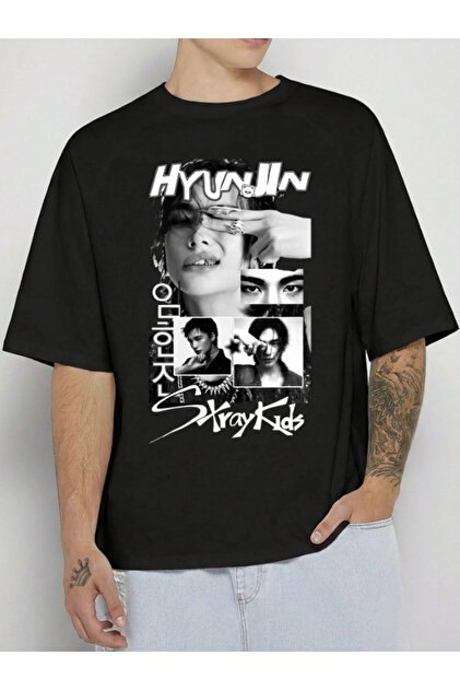 barsdepo Hyunjin Stray Kids Printed T-Shirt, Premium Quality