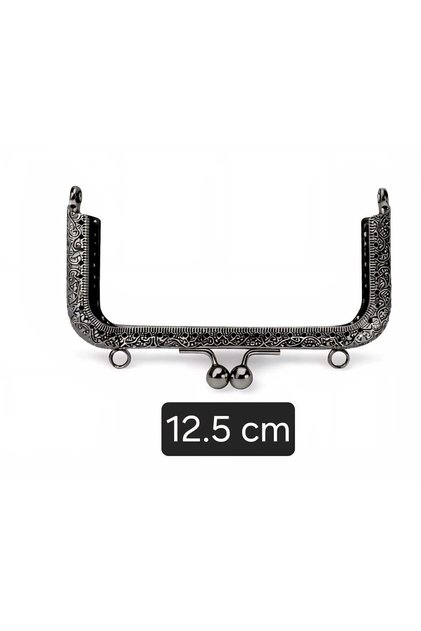 12.5 cm Kare Çanta Bursu Metal Çanta Çerçevesi Gold Gümüş Füme Makrome Örgü Çanta Aparatı