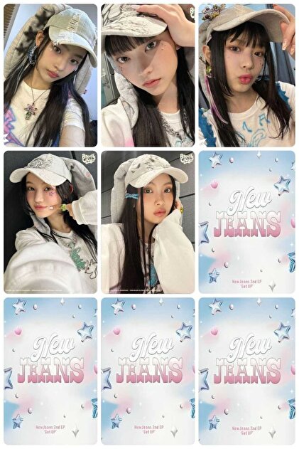 NewJeans NJ PHOTO SET A/B/C/D コンプ sevimliflower NEW JEANS 1 ADET FOTOKART PVC KAPLI 9*6 CM 7 ADET