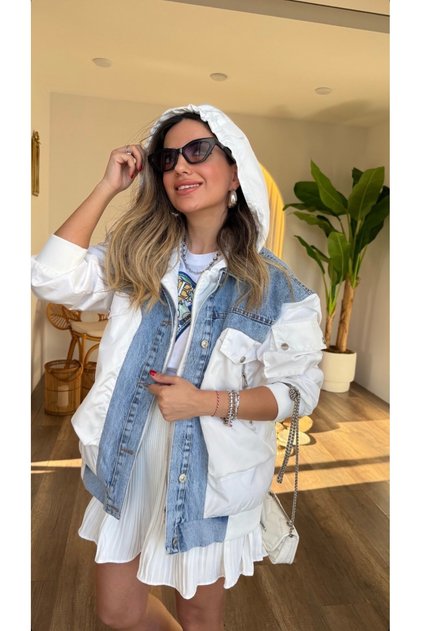 🤍 Pileli Şortlu beyaz Etek