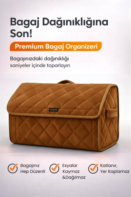 Bagaj Çantası Oto Bagaj Organizer Lüks Tay Tüyü Su Geçirmez Kaymaz Katlanır Düzenleyici