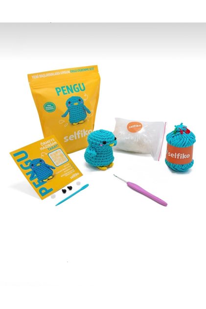 Pengu Knitting Learning Kit Selfiko Crochet Penguin Knitting Set with Video